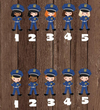 Load image into Gallery viewer, Police officer cake topper, Policeman cake topper Police woman cake topper, Cop cake topper Police birthday.