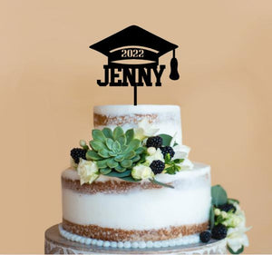 Personalized Graduation cake topper, Graduate celebration, Senior party decoration, Party decoration.Wooden cake topper