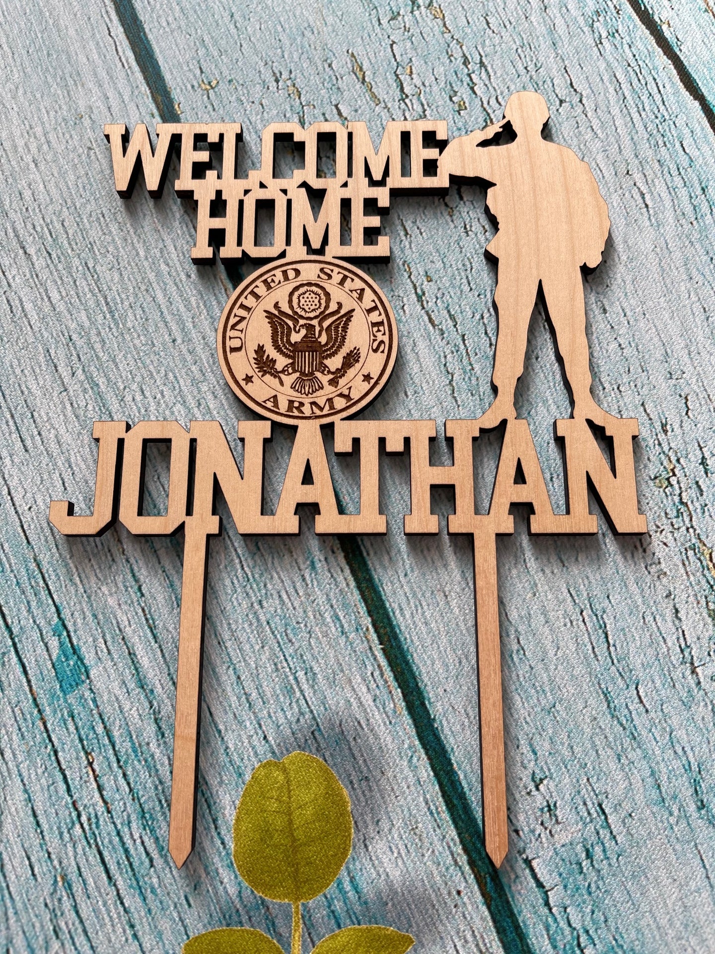 Soldier Cake Topper, Welcome Home Cake Topper, Happy Birthday Soldier Cake Topper, Troop Cake Topper, Military Topper, Military Birthday