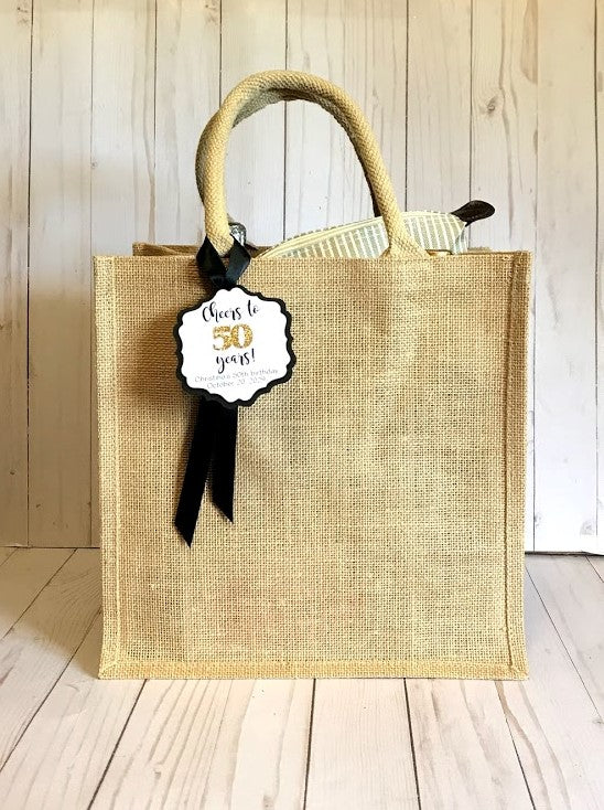 Rustic elegant Jute Bag, Birthday gifts bags, Gift Favor jute bags