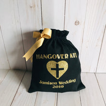 Load image into Gallery viewer, Hangover kit bag, Custom hangover bags. Bachelorette hangover bags. Bridal Shower hangover bag