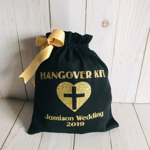 Hangover kit bag, Custom hangover bags. Bachelorette hangover bags. Bridal Shower hangover bag