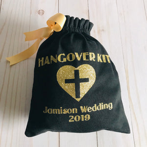 Hangover kit bag, Custom hangover bags. Bachelorette hangover bags. Bridal Shower hangover bag
