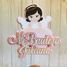 Load image into Gallery viewer, Baptism cake topper, Mi bautizo cake topper, Mi bautismo cake topper.