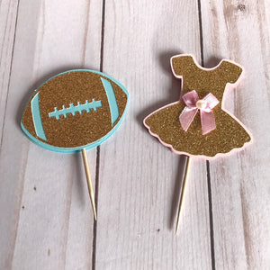 Gender reveal cupcake topper, Boy or Girl cupcake toppers12ct