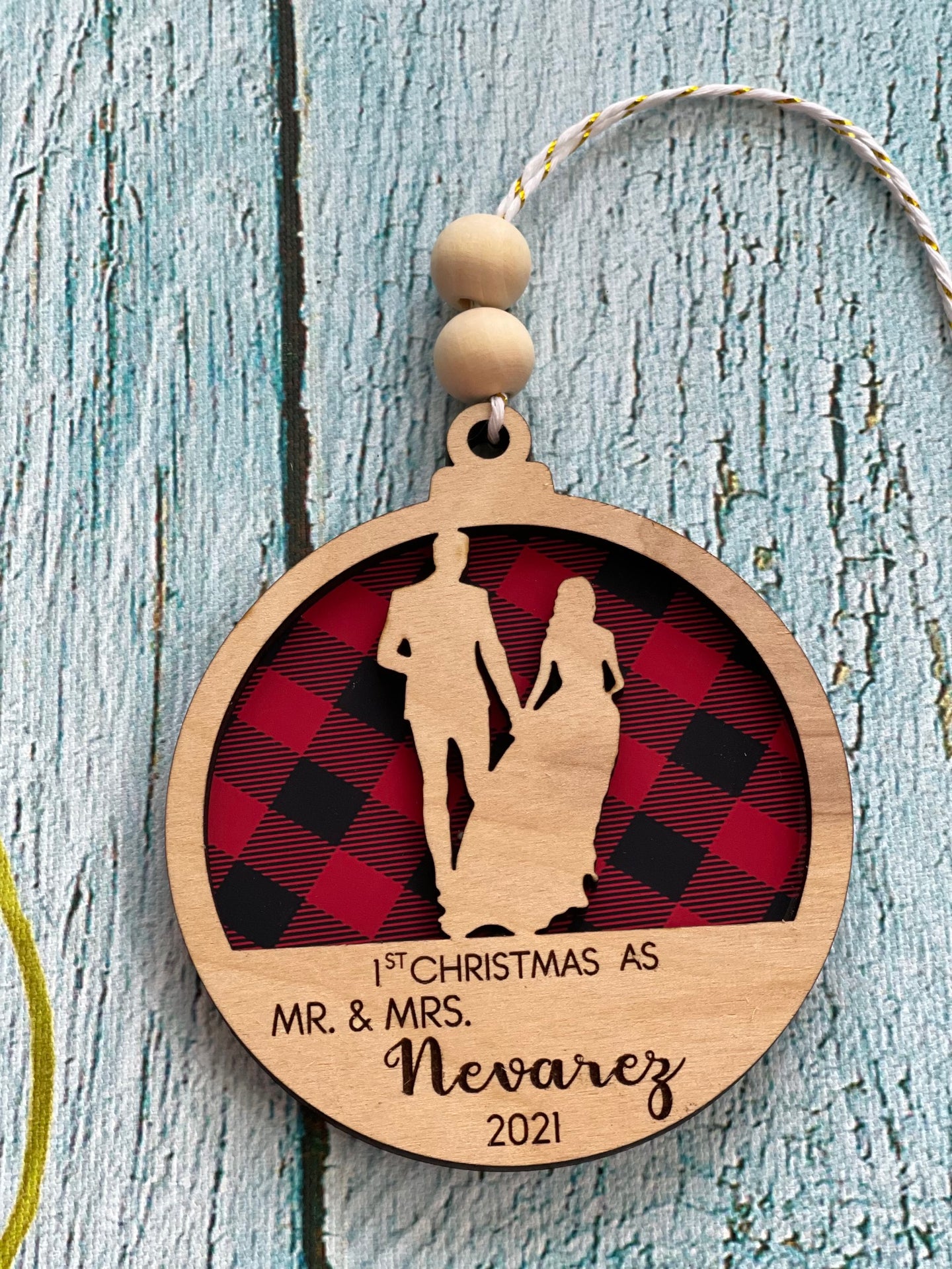 Christmas ornament,Mr and Mrs ornament, First Christmas as Mr. and Mrs