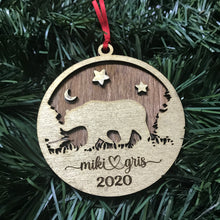 Load image into Gallery viewer, Personalized Christmas Ornament , Laser Cut Wood with Name, 1/4Inch Thick, High Quality