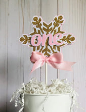 Load image into Gallery viewer, Winter Onederland Cake Topper. Winter Wonderland Cake Topper,  Frozen Inspired Cake Topper.