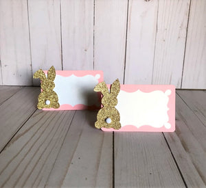 Bunny placecards, Bunny food tents, Bunny birthday party. Set of 12