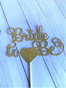 Bride to be cake topper, Bridal shower cake topper, Bridal party decorations