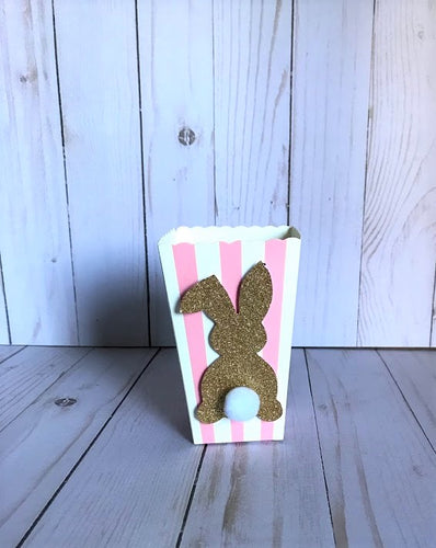 Bunny popcorn box, Bunny birthday decoration, Bunny Easter