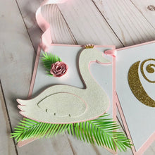 Load image into Gallery viewer, Swan banner, Swan highchair banner, Swan party