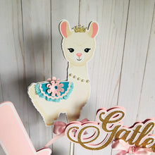 Load image into Gallery viewer, Llama centerpiece, llama party decorations. Llama birthday
