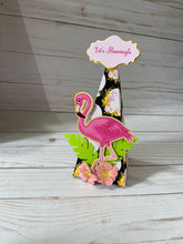 Load image into Gallery viewer, Flamingo treat box, Flamingo party decoration, Summer table party decoration, Flamingo favor box