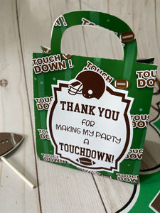 Football party favor bags, Super bowl party decorations,Sports team candy goodie bags, Sport party decorations, Party table decor