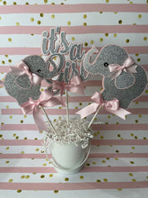 Load image into Gallery viewer, Elephant baby shower, Elephant centerpieces, It&#39;s a girl centerpiece, It&#39;s a boy centerpiece.