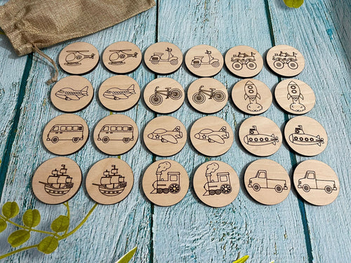 Wooden memory game, inspired on Montessori Educational Toys
