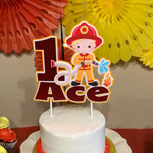 Fireman cake topper, Fire fighter cake topper, Fireman Party Decorations , Firefighter Birthday Party DecorATION.