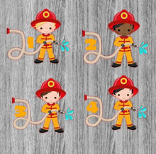 Load image into Gallery viewer, Fireman cake topper, Fire fighter cake topper, Fireman Party Decorations , Firefighter Birthday Party DecorATION.