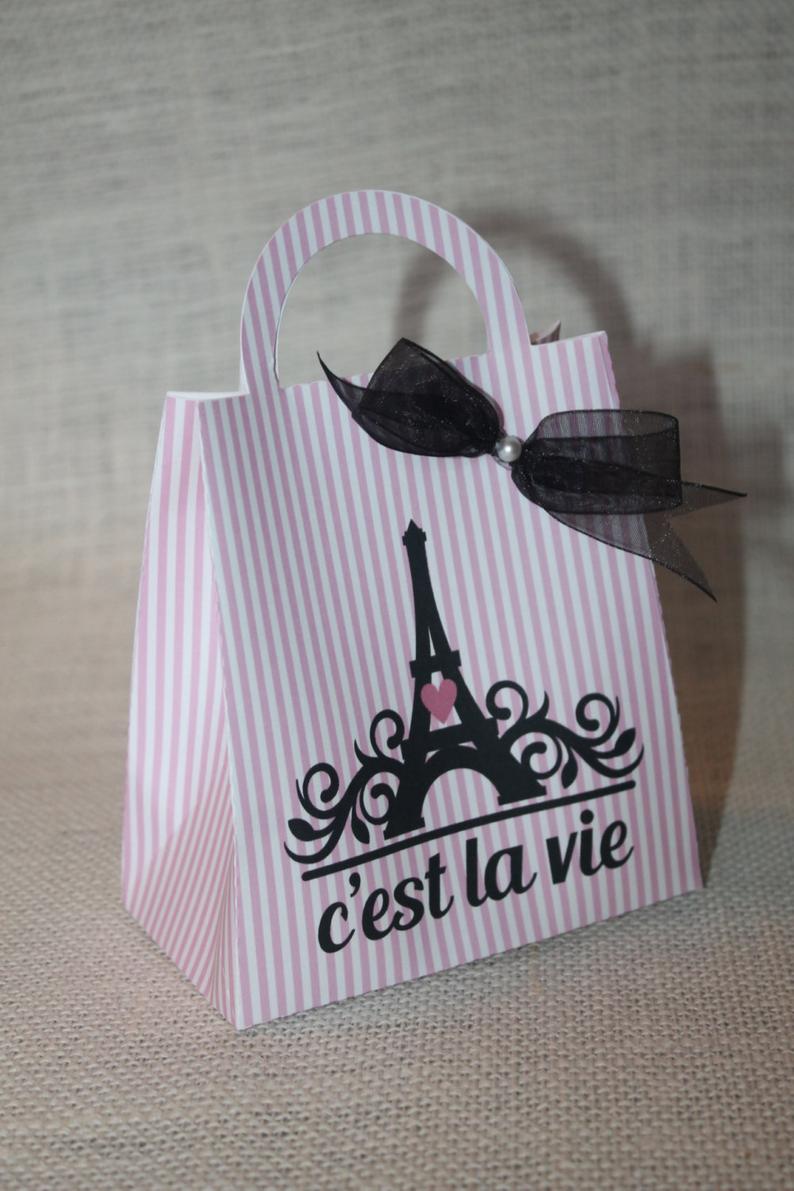 Paris favor bags, 12 ct. Paris celebration