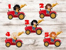 Load image into Gallery viewer, Tractor cake topper, Tractor birthday party, John Deere, Barn party, Farm birthday party.