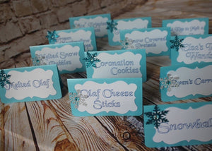 Frozen Inspired Place Cards, Frozen Party place cards, Place cards , set of 12