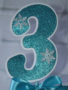 Frozen Birthday Party Number Snowflake Wands Table Decoration