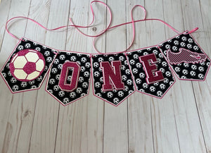 Soccer banner, Highchair soccer banner, Boy or girl soccer party decoration,Sport party decorations